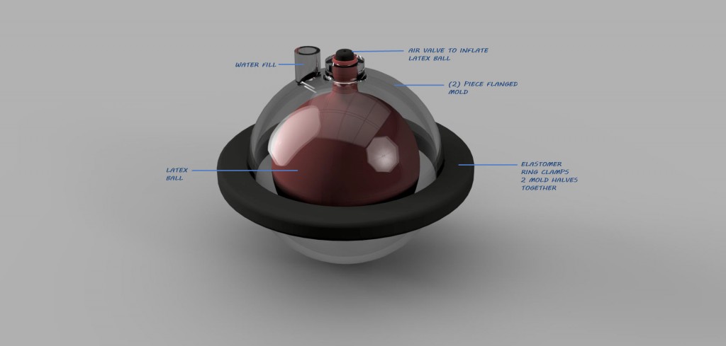 Spherical Hollow Ice Ball Mould Design by adam