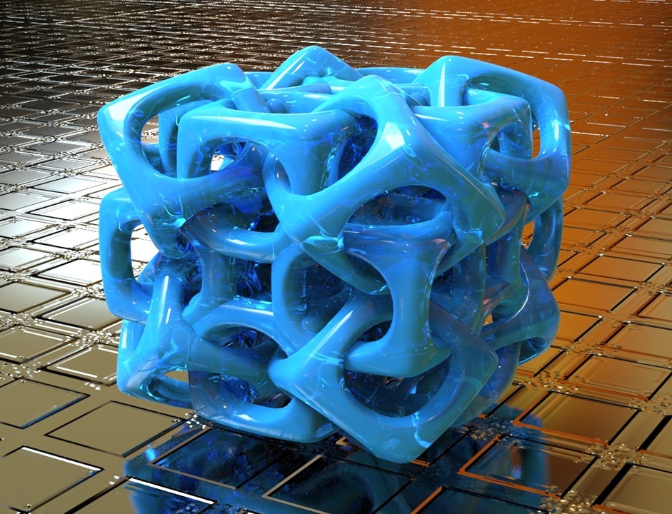 woven cube 3d modeling design