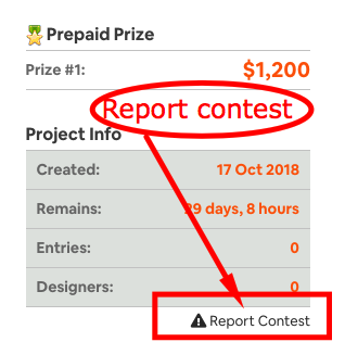 Report a design contest