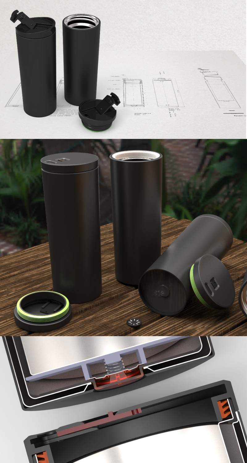 Self Heating Tumbler Concept by DaBu