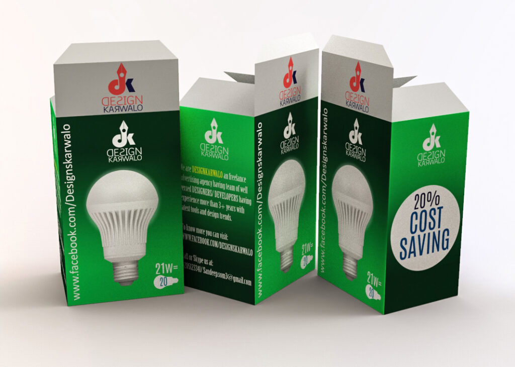 product packaging design lightbulb