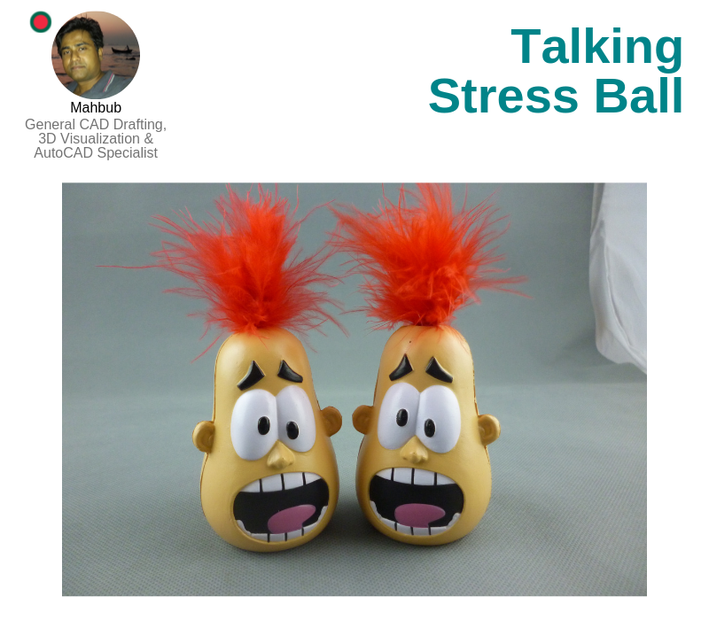 A photo of The Talking Stress Ball.