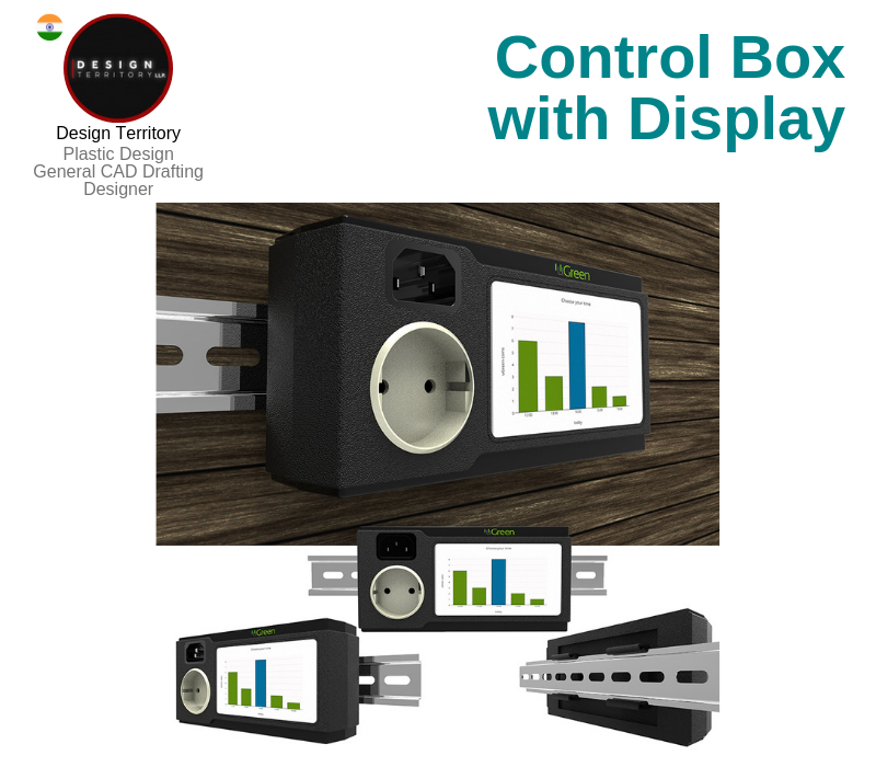 A photo of the Control Box with Display created on SolidWorks.