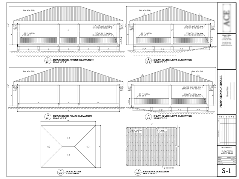 Boathouse design and drawings