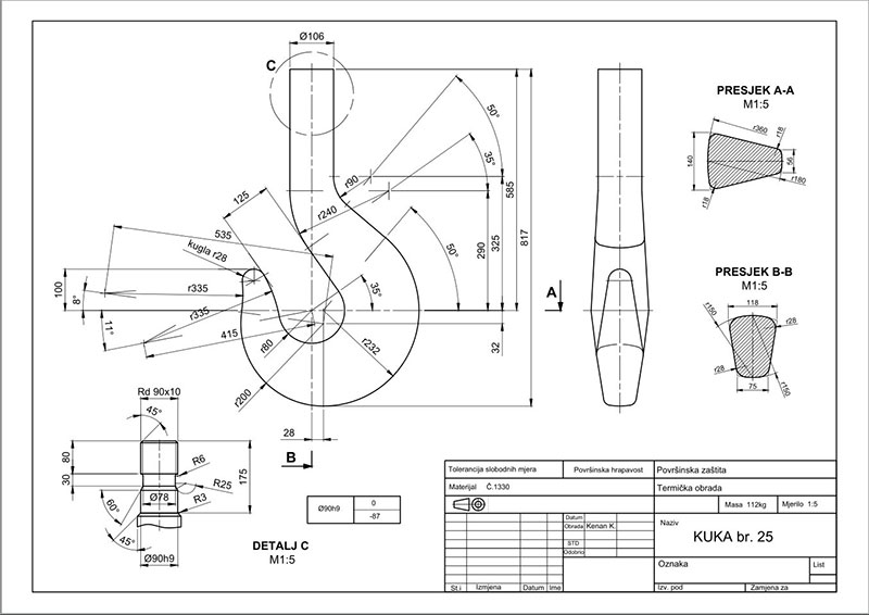 Crane-hook-CAD-drawing-by-Kenan-Kalamujic