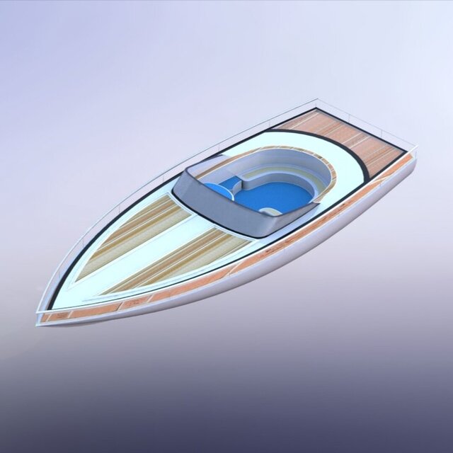 High-Performance Speed Boat Design in SolidWorks