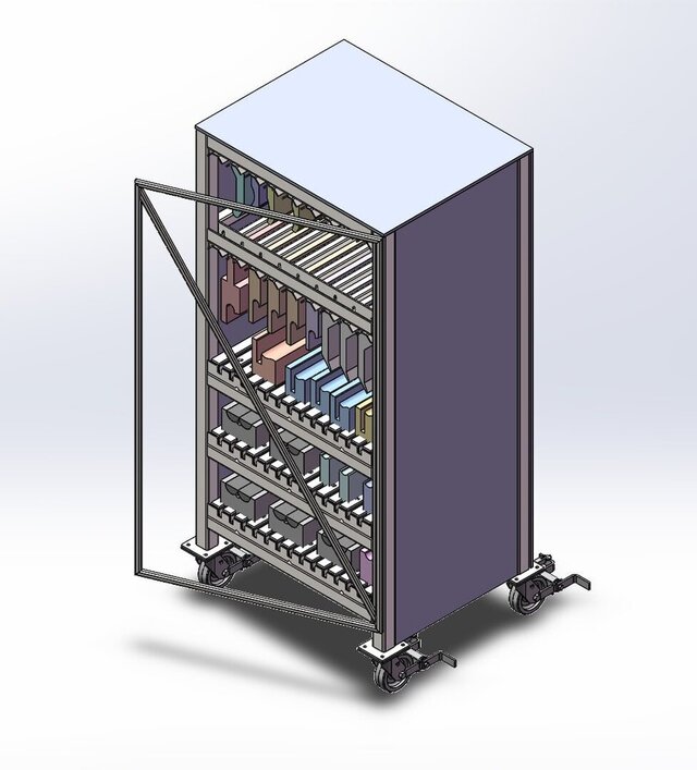 Custom Rolling Storage Carts for Punches and Dies