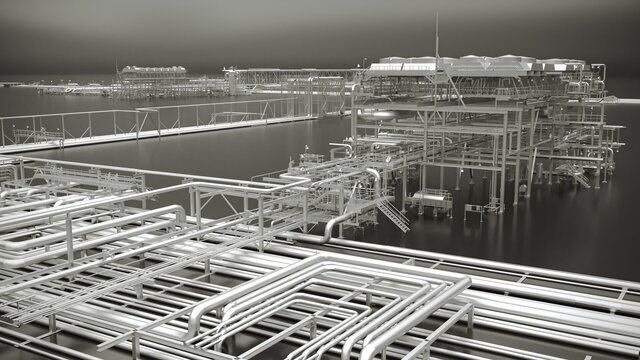 3D modeling & visualization of Oil refinery