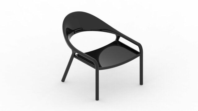 Wooden chair With Surface Solidworks.