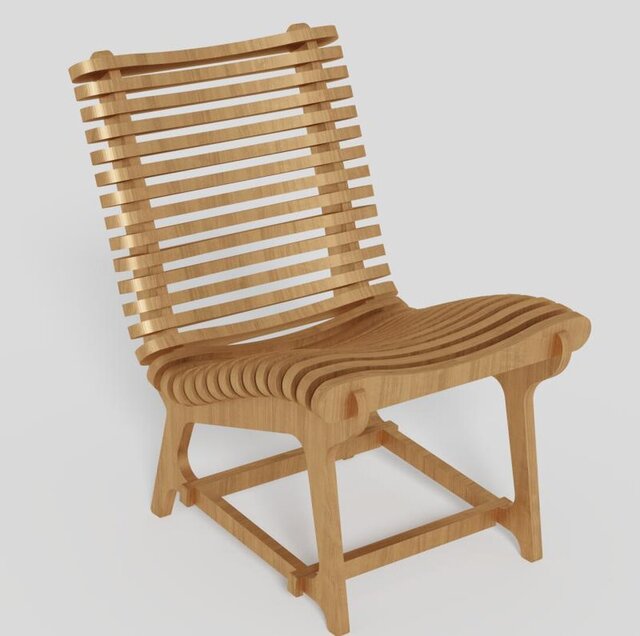 Design and 3d model of a chair