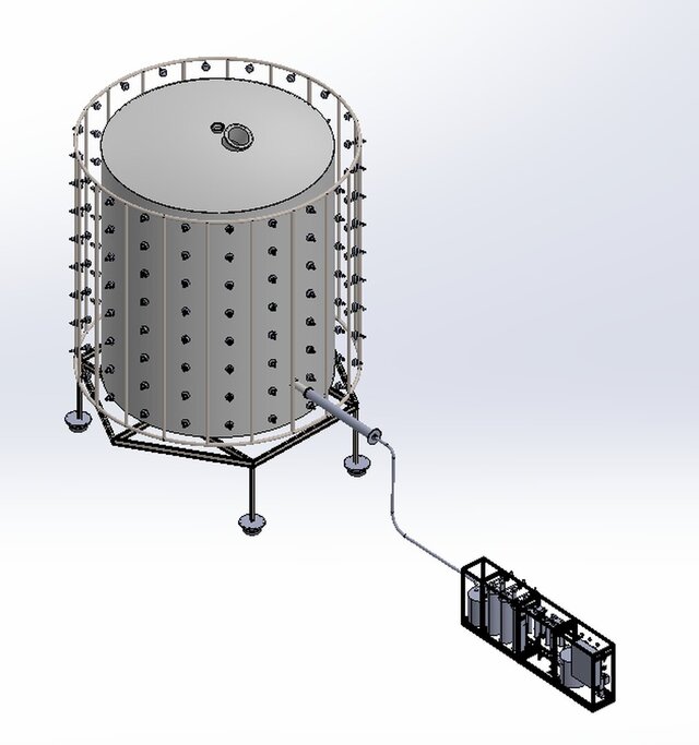 Particle Physics Experiment Water Filtration Tank & System