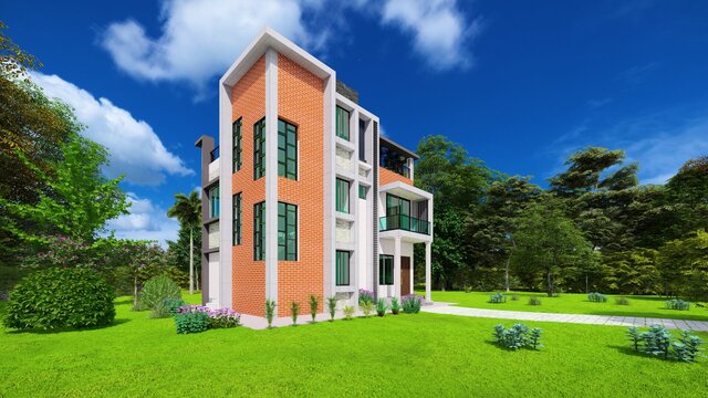 Duplex Building 3D Model