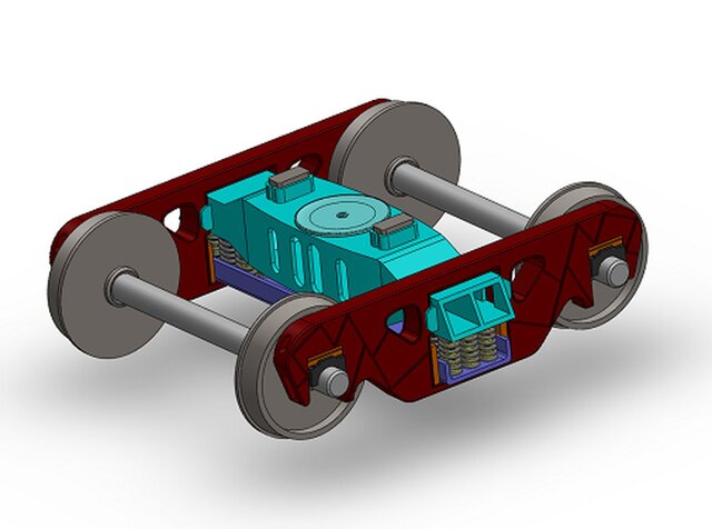 Train bogie model