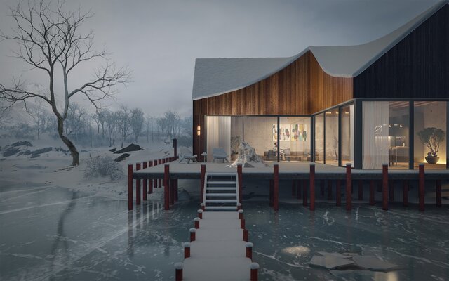 Serene retreat in Toyama | Atmospheric Interior Rendering