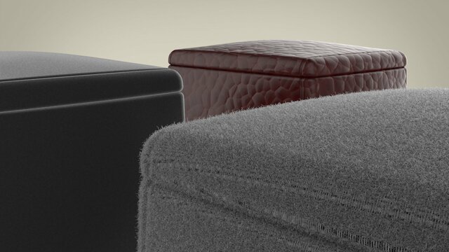 Puff materials - 3D Rendering