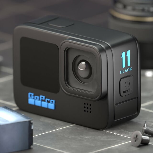 GoPro Camera modeling and rendering