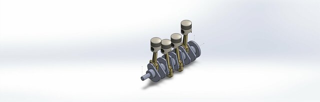 4-Cylinder crankshaft assembly