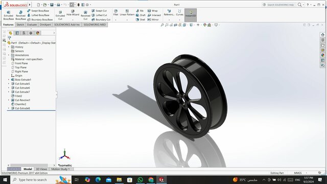 Design using Solidworks program