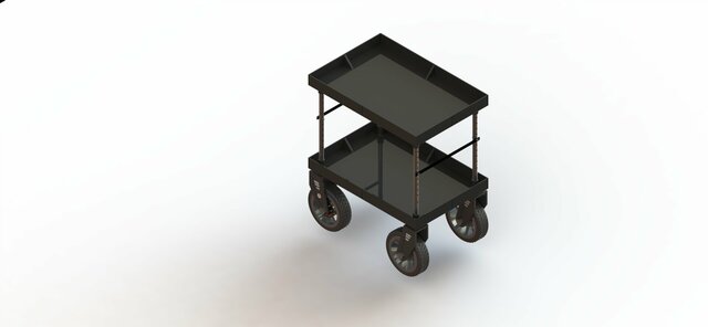 SolidWorks 3D Design and Assembly of a Aluminum Trolley