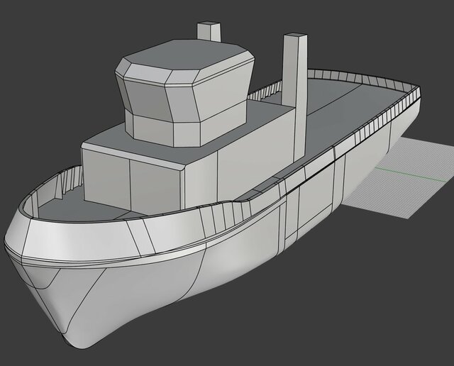 Tug boat hull modelling