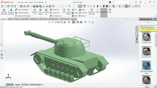 M-67 patton tank 3d model