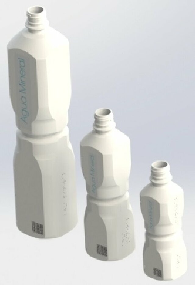 set bottles with Braille detail
