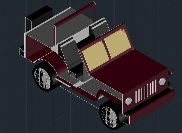 3D Jeep Wrangler  Drawing