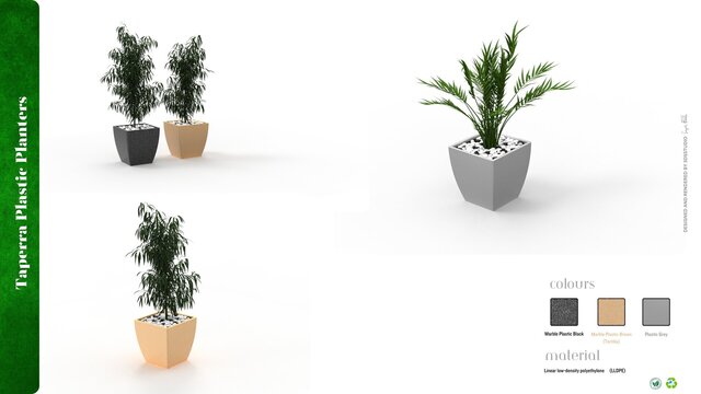 Taperra Plastic Planters