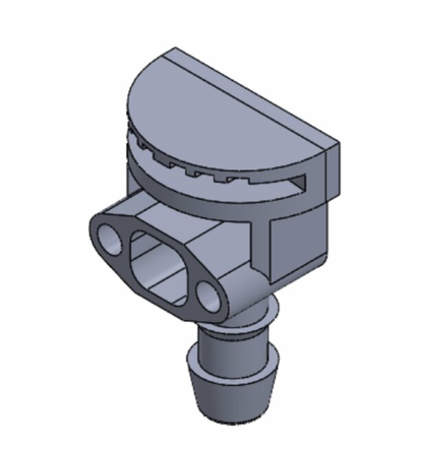 "Jet Sprinkler Design. 3D modeled in SolidWorks. Optimized for water efficiency and coverage."